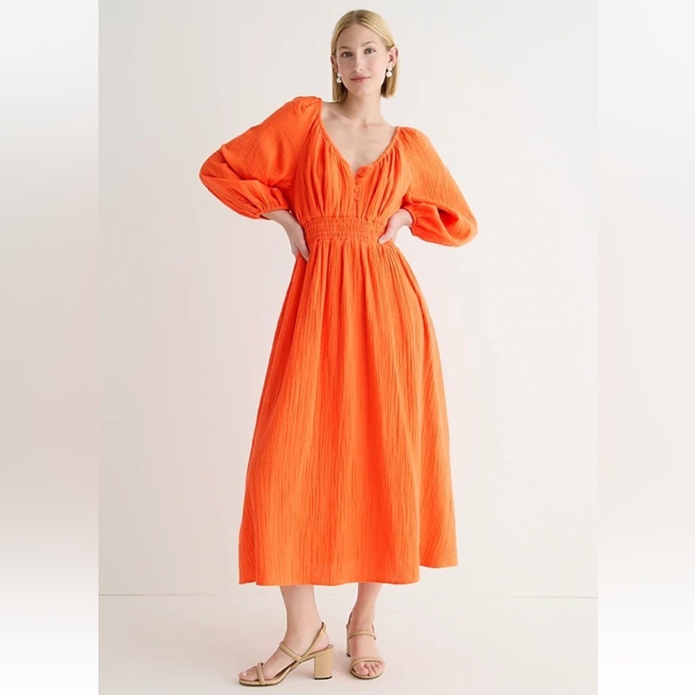 J.Crew 100% Cotton Midi Dress Size XSmall Petite